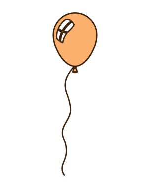 beyaz arka plan üzerinde helyum balon