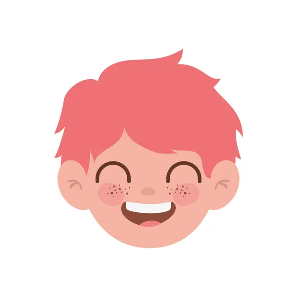 Tête de bébé garçon souriant avec fond blanc — Image vectorielle