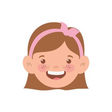 beyaz arka plan ile gülümseyen bebek kız başkanı