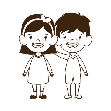 gülümseyen çift bebek silueti