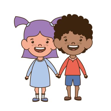 beyaz arka plan üzerinde gülümseyen çift bebek ayakta