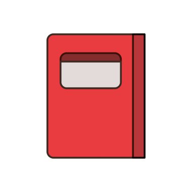 beyaz arka plan ile okul kitabı