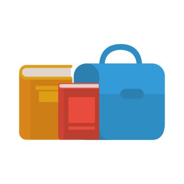 beyaz arka plan üzerinde dizüstü bilgisayarlar ile çanta okul