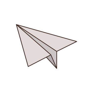 beyaz arkaplanda kağıt uçak