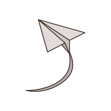 beyaz arkaplanda kağıt uçak