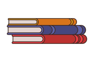 Beyaz arkaplan üzerine kitap yığını