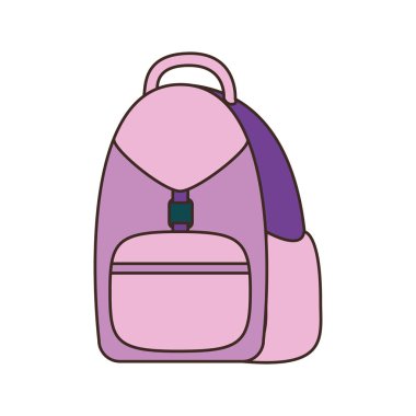 beyaz arka plan üzerinde çanta okul