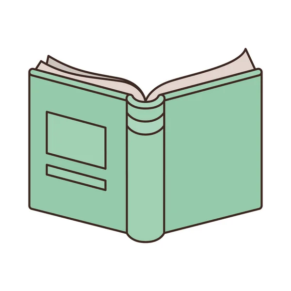 Βιβλίο του σχολείου ανοιχτό με λευκό φόντο — Διανυσματικό Αρχείο