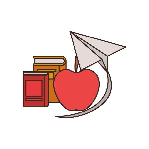 Fruto de maçã de cor ícone isolado vermelho —  Vetores de Stock