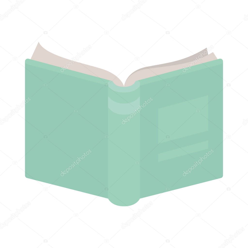 book of school open with white background