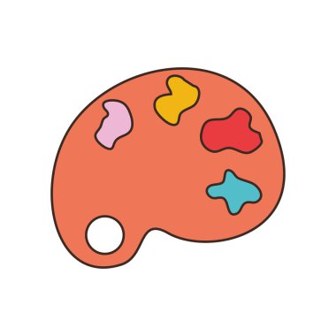 beyaz arka plan izole simgesi üzerinde boya palet