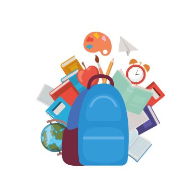 çanta okul izole simgesi desen