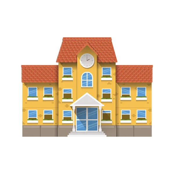 School building of primary isolated icon — Stock Vector