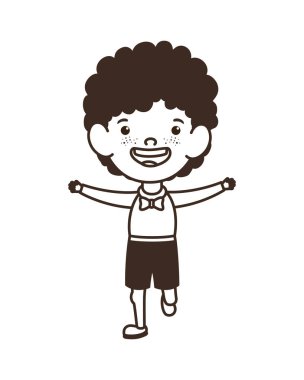 beyaz arka plan üzerinde duran öğrenci çocuk silueti