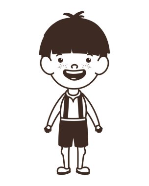 beyaz arka plan üzerinde duran öğrenci çocuk silueti