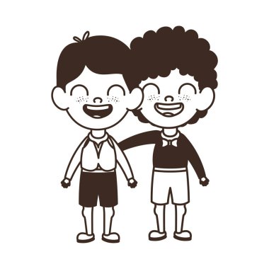 beyaz arka plan üzerinde duran öğrenci erkek silueti