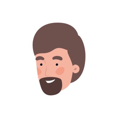 beyaz arka plan üzerinde gülümseyen genç adamın başkanı