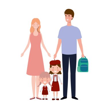 Anne Çocuk avatar karakter ile birkaç