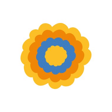 hindistan simgesinin renkli çiçek