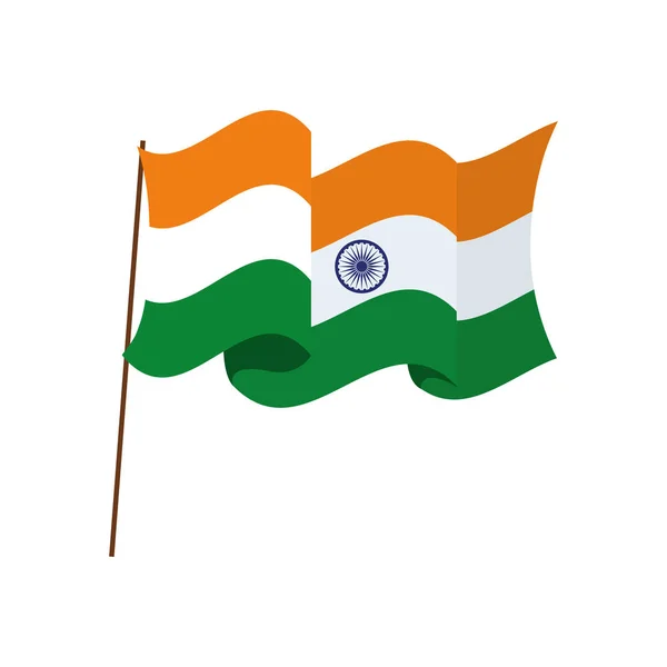 Indischer Unabhängigkeitstag Flaggenvektor-Illustrator — Stockvektor