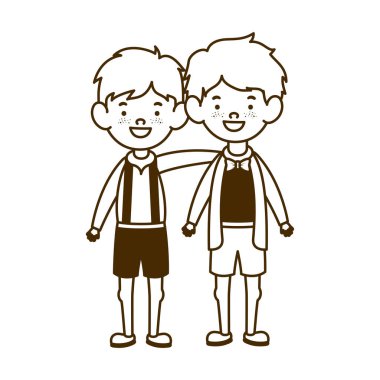 beyaz arka plan üzerinde duran öğrenci erkek silueti