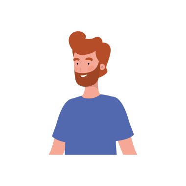 Beyaz arka plandaki genç adam.