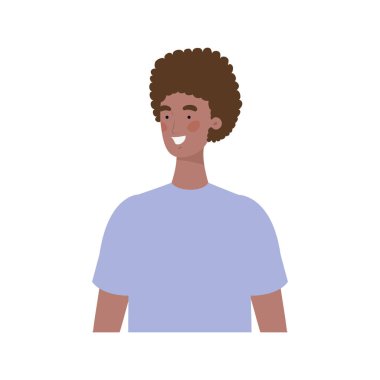 Beyaz arka plandaki genç adam.