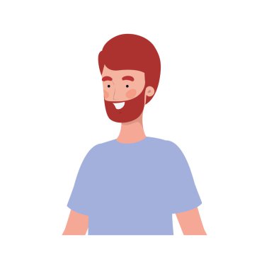 Beyaz arka plandaki genç adam.