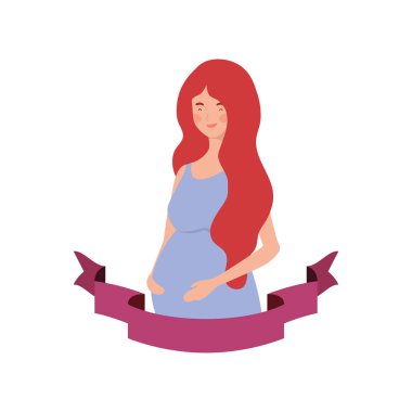 dekoratif kurdele ile hamile kadın