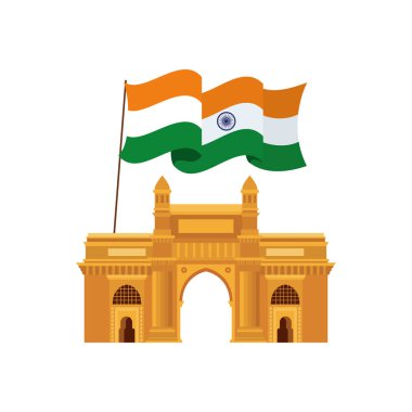 bayrak ile Hint bağımsızlık günü kutlama