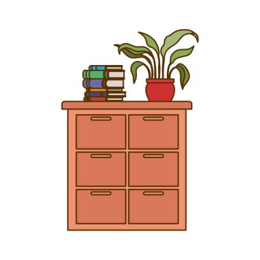 okul kitapları vektör illüstratör ile kitaplık