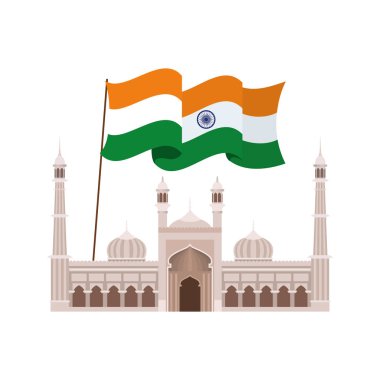 bayrak ile Hint bağımsızlık günü kutlama