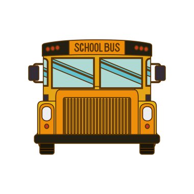 okul otobüsü rengi sarı izole simgesi