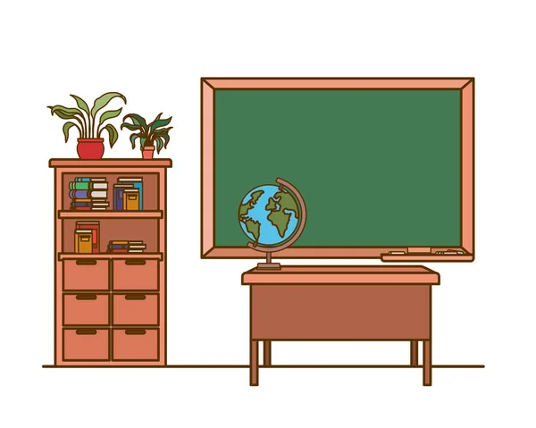 Schoolbord in klaslokaal — Stockvector
