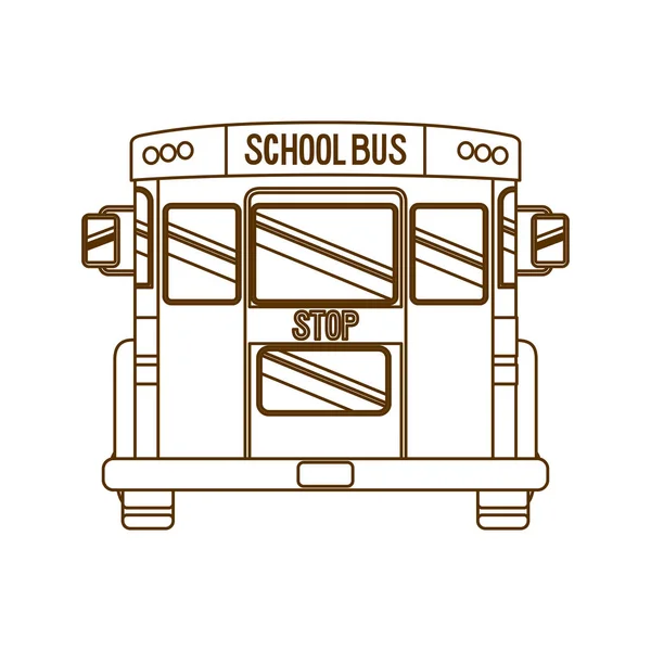 Silhouette di icona isolato scuolabus — Vettoriale Stock