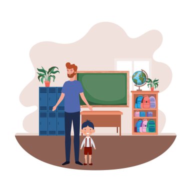 okula geri oğlu ile baba