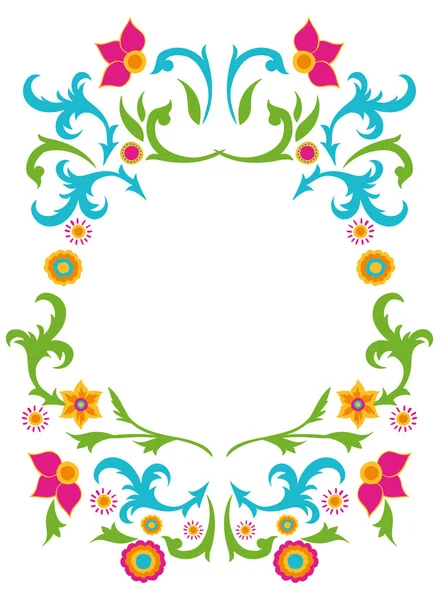 Рамка барвистої квітки Індії — стоковий вектор