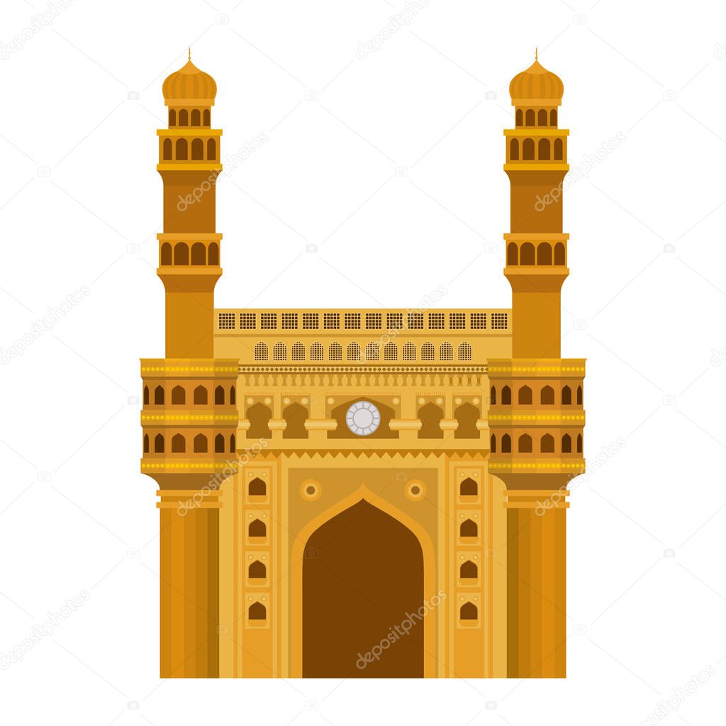edification of mosque charminar and Indian independence day