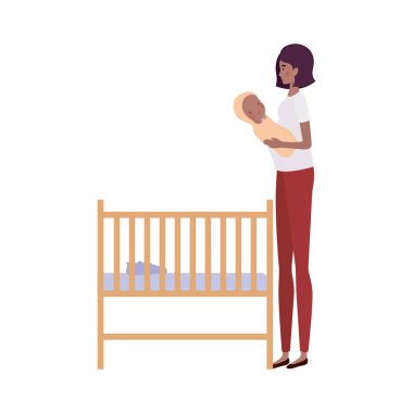 Yeni doğan bebek olan kadın