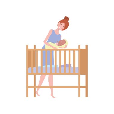 Yeni doğan bebek olan kadın