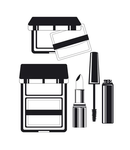 Conjunto de productos de maquillaje — Vector de stock