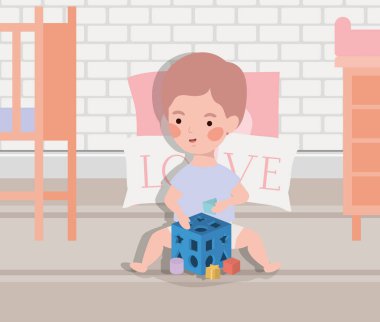 blokoyuncak ile küçük bebek çocuk