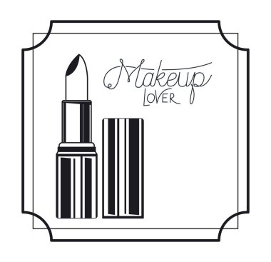 ruj çerçeve içinde makyaj