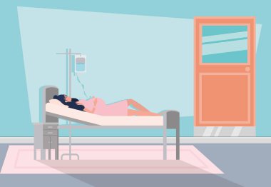 hastane odasında hamilelik kadın