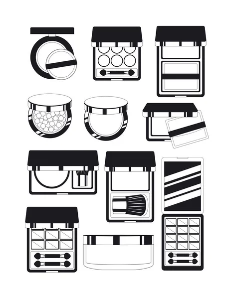 Ensemble de modèle de produits de maquillage — Image vectorielle