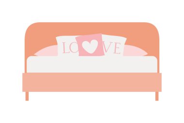 yatak izole simgesi ile oda