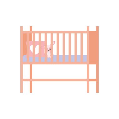 bebek beşik veya bebek yatağı izole simgesi