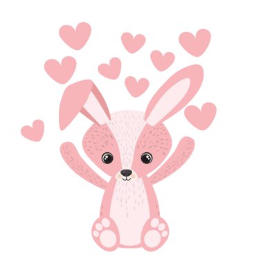 bebek odası dekorasyonu için oyuncak tavşan