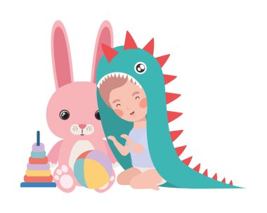 sevimli küçük çocuk güzel hayvan ile oynuyor