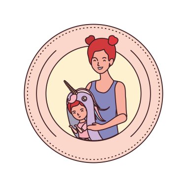 Bebek avatar karakter kadınla